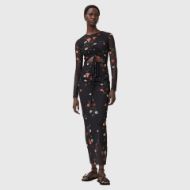 Picture of ALLSAINTS WOMEN'S KATHY MESH DRESS IN BRIAR BLACK 1