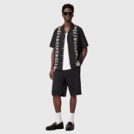Picture of ALLSAINTS MEN'S SCRIPTURE SHORT SLEEVE SHIRT IN FADED BLACK 5