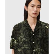 Picture of ALLSAINTS MEN'S SIDEWINDER SHORT SLEEVE SHIRT IN KELP GREEN 4