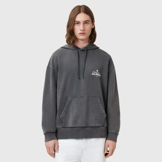Снимка на ALLSAINTS МЪЖКИ СУИТШЪРТ SOLEIL OTH HOODY В ИЗМИТО ЧЕРНО 1 1 1 1