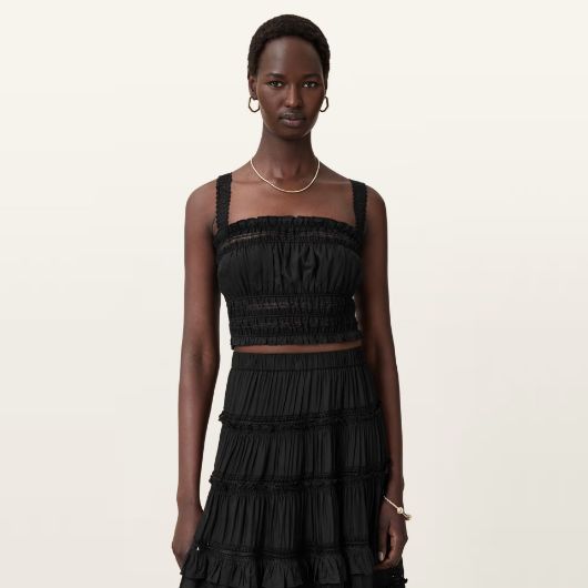 Снимка на ALLSAINTS ДАМСКИ ТОП TALIA В ЧЕРНО 1