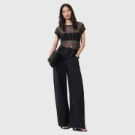 Picture of ALLSAINTS WOMEN'S THEA SPARKLE TOP IN BLACK 5