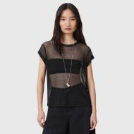 Picture of ALLSAINTS WOMEN'S THEA SPARKLE TOP IN BLACK 1