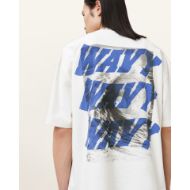 Picture of ALLSAINTS MEN'S WAVY SHORT SLEEVE CREW IN CHALK WHITE 2