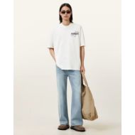 Picture of ALLSAINTS MEN'S WAVY SHORT SLEEVE CREW IN CHALK WHITE 4