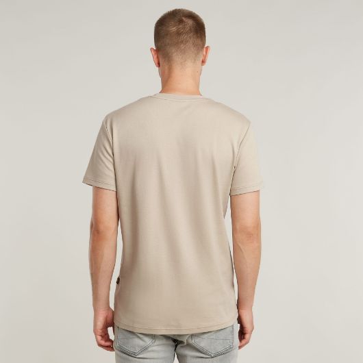 Picture of G-STAR MEN'S G-SCRIPT T-SHIRT IN BEIGE/KHAKI
