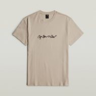 Picture of G-STAR MEN'S G-SCRIPT T-SHIRT IN BEIGE/KHAKI 6
