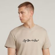 Picture of G-STAR MEN'S G-SCRIPT T-SHIRT IN BEIGE/KHAKI 3