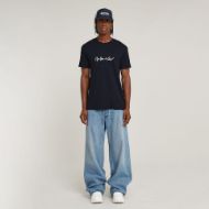 Picture of G-STAR MEN'S G-SCRIPT T-SHIRT IN BLUE 5