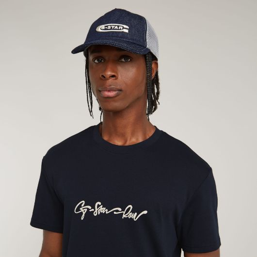 Picture of G-STAR MEN'S G-SCRIPT T-SHIRT IN BLUE