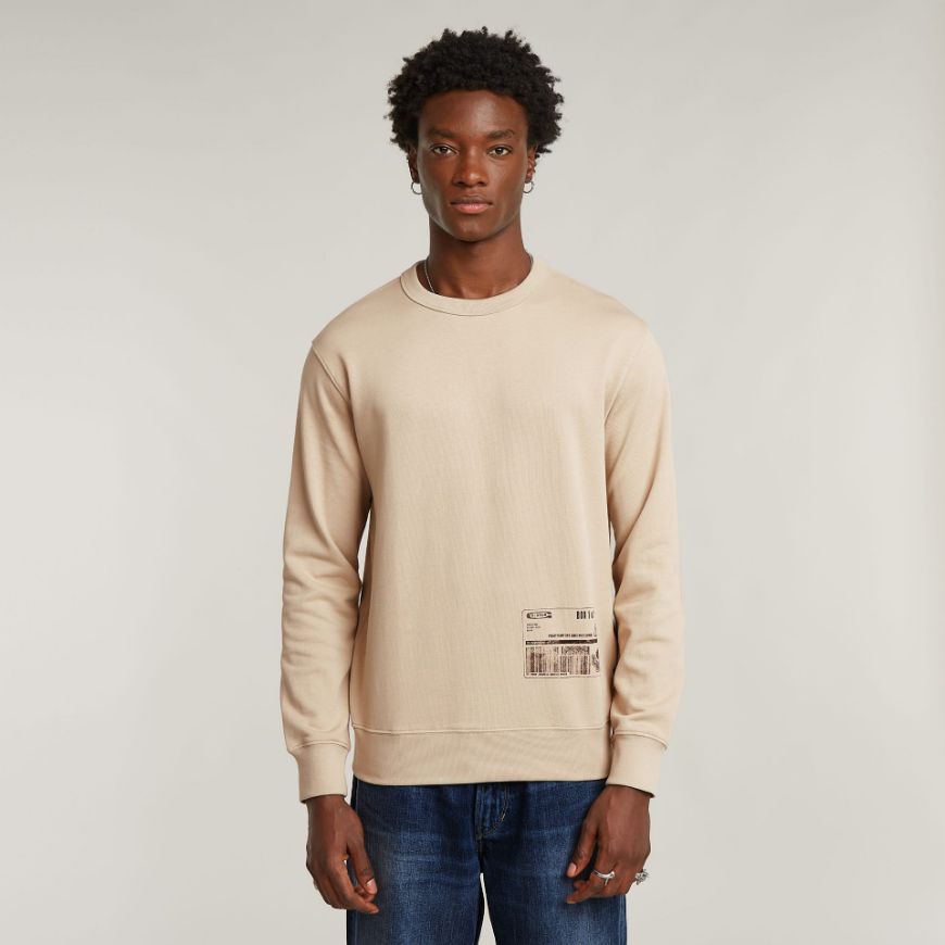 Picture of G-STAR MEN'S SHIPPING GR SWEATER IN BEIGE/KHAKI