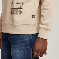 Picture of G-STAR MEN'S SHIPPING GR SWEATER IN BEIGE/KHAKI 4