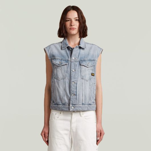 Picture of G-STAR WOMEN'S RELAXED DENIM VEST IN BLUE 1