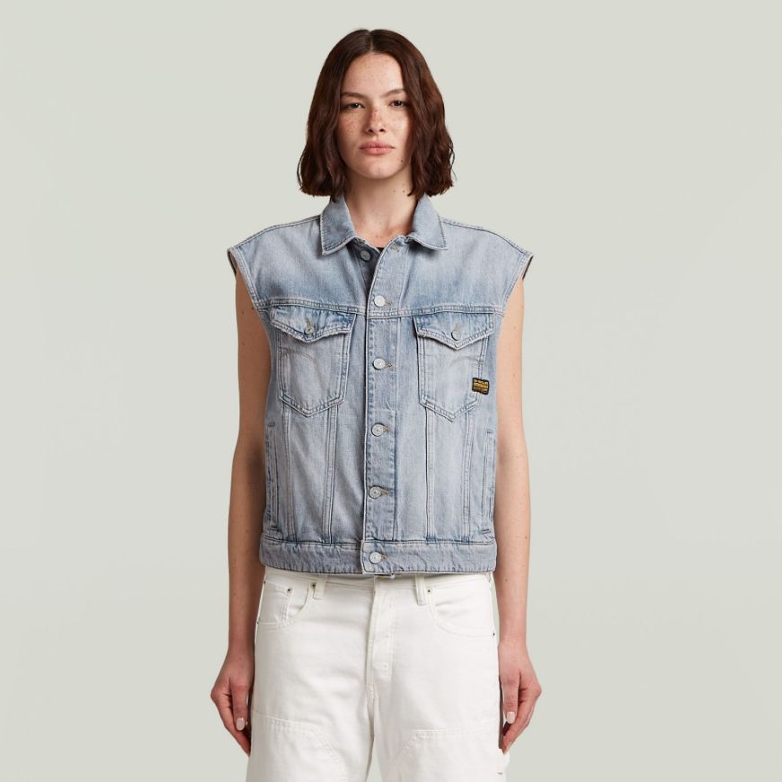 Picture of G-STAR WOMEN'S RELAXED DENIM VEST IN BLUE