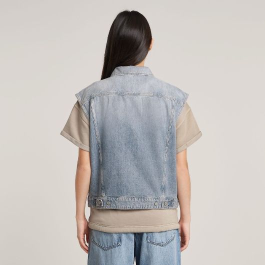 Picture of G-STAR WOMEN'S RELAXED DENIM VEST IN BLUE 2