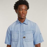 Снимка на G-STAR МЪЖКА РИЗА SLANTED DOUBLE POCKET REGULAR SHIRT В СИНЬО 4