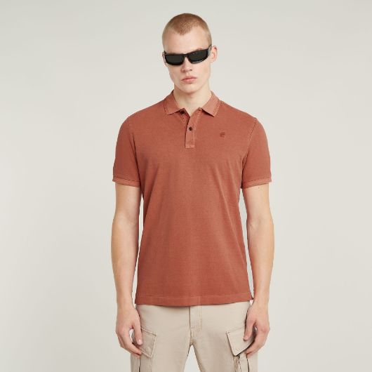 Снимка на G-STAR МЪЖКА БЛУЗА С ЯКА DUNDA OVERDYED SLIM POLO В ЧЕРВЕНО 1