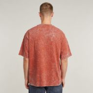 Picture of G-STAR MEN'S ACID WASH BOXY T-SHIRT IN RED 2