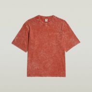 Picture of G-STAR MEN'S ACID WASH BOXY T-SHIRT IN RED 6
