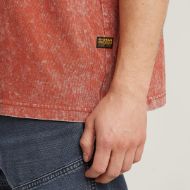 Picture of G-STAR MEN'S ACID WASH BOXY T-SHIRT IN RED 4
