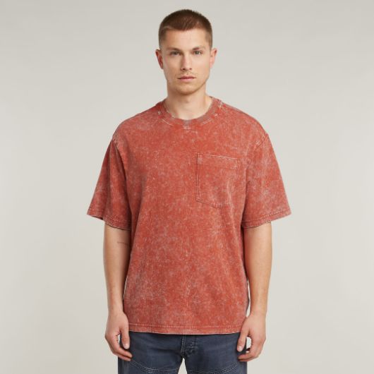 Снимка на G-STAR МЪЖКА БЛУЗА ACID WASH BOXY В ЧЕРВЕНО
