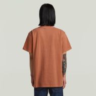 Picture of G-STAR MEN'S OVERDYED CENTER CHEST LOOSE T-SHIRT IN RED 2