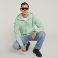 Picture of G-STAR MEN'S PREMIUM CORE HOODED ZIP SWEATER IN GREEN 5