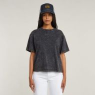 Picture of G-STAR WOMEN'S WASHED G-SCRIPT TOP IN GREY 1