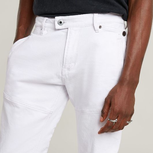 Picture of G-STAR MEN'S DIVER 3D SLIM JEANS IN WHITE 3
