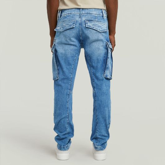 Picture of G-STAR MEN'S ROVIC ZIP 3D REGULAR TAPERED DENIM JEANS IN BLUE 2
