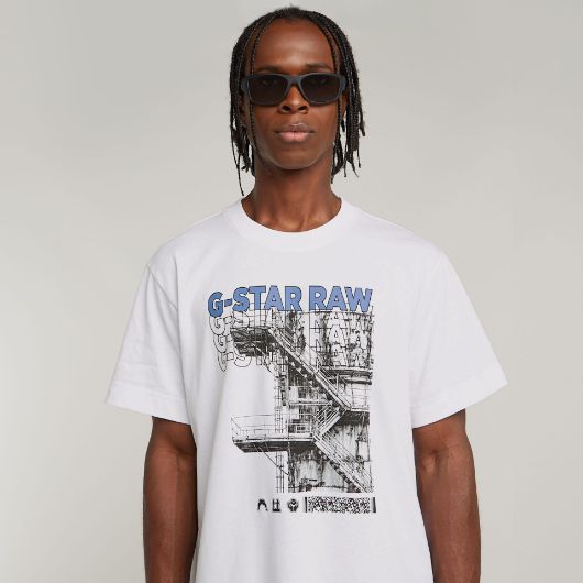 Снимка на G-STAR МЪЖКА БЛУЗА STAIRS GR LOOSE В БЯЛО
