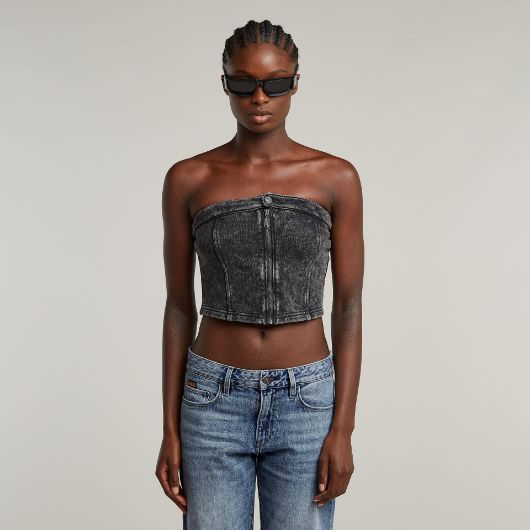 Снимка на G-STAR ДАМСКИ СУИТШЪРТ WASHED CORSET SWEATER В СИВО