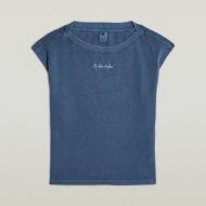 Снимка на G-STAR ДАМСКИ ТОП MINI G-SCRIPT LOGO OVERDYED В СИНЬО 6