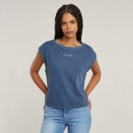 Снимка на G-STAR ДАМСКИ ТОП MINI G-SCRIPT LOGO OVERDYED В СИНЬО 3