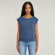 Снимка на G-STAR ДАМСКИ ТОП MINI G-SCRIPT LOGO OVERDYED В СИНЬО 1