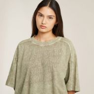 Picture of G-STAR WOMEN'S WASHED MULTI LOGO OVERSIZED TOP IN BEIGE/KHAKI 3