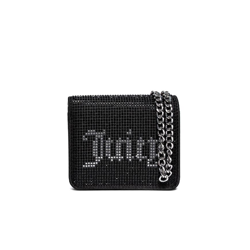 Picture of JUICY COUTURE WOMEN'S MIA SMALL FLAP WALLET WITH METAL CHAIN IN BLACK