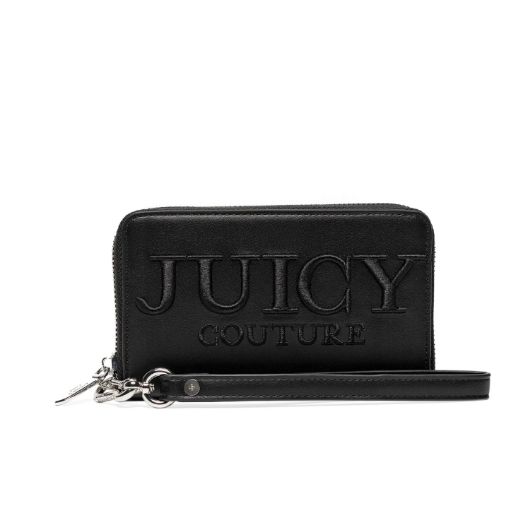 Picture of JUICY COUTURE WOMEN'S GABRIELLE ZIP WALLET WITH WRIST STRAP IN BLACK 1