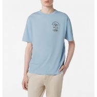 Снимка на SCOTCH&SODA MEN'S REGULAR FIT FRONT AND BACK ARTWORK T-SHIRT IN MEDIUM BLUE 4