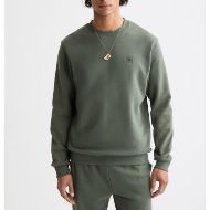 Picture of SCOTCH&SODA MEN'S SEASONAL CORE - REGULAR FIT LOGO SWEATSHIRT IN DARK GREEN 4