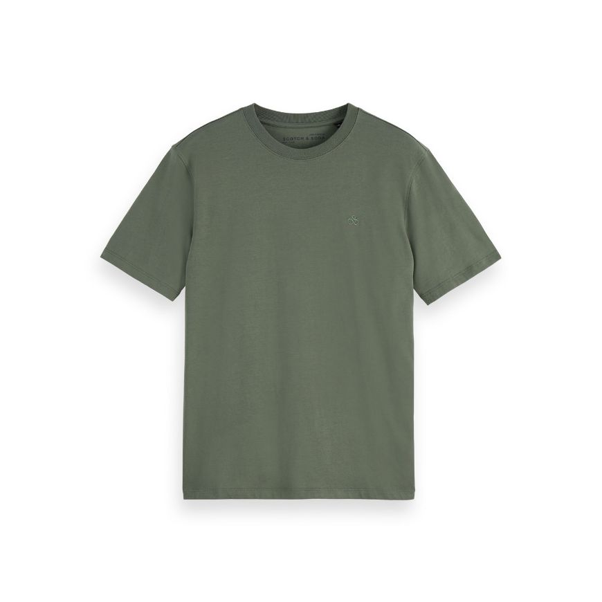Снимка на SCOTCH&SODA MEN'S SEASONAL CORE - REGULAR FIT LOGO T-SHIRT IN DARK GREEN