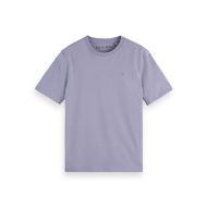 Picture of SCOTCH&SODA MEN'S SEASONAL CORE - REGULAR FIT LOGO T-SHIRT IN PURPLE 1
