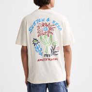 Picture of SCOTCH&SODA MEN'S REGULAR FIT FRONT AND BACK ARTWORK T-SHIRT IN WHITE 5