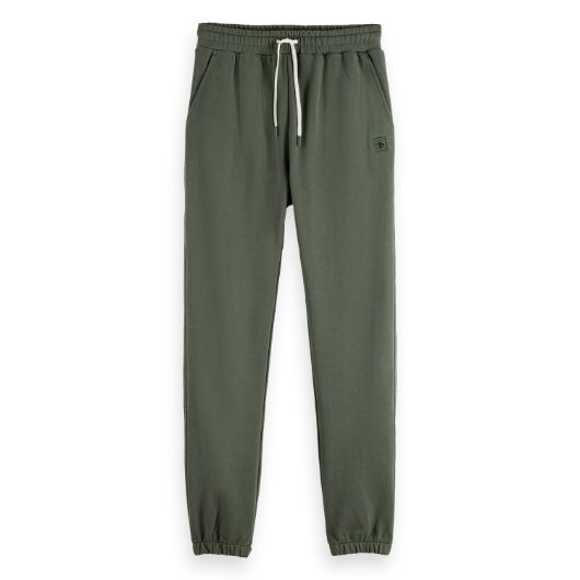 Picture of SCOTCH&SODA MEN'S SEASONAL CORE - LOGO BADGE SWEATPANTS IN DARK GREEN