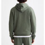 Picture of SCOTCH&SODA MEN'S SEASONAL CORE - REGULAR FIT LOGO BADGE HOODIE IN DARK GREEN 5
