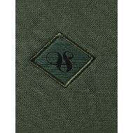 Picture of SCOTCH&SODA MEN'S SEASONAL CORE - REGULAR FIT LOGO BADGE HOODIE IN DARK GREEN 3