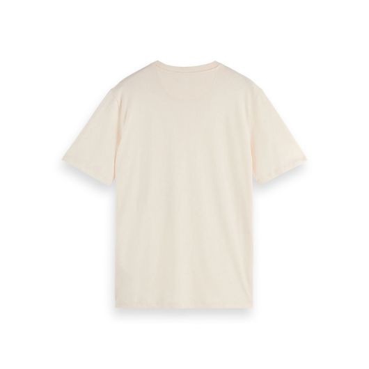 Picture of SCOTCH&SODA MEN'S SEASONAL CORE - REGULAR FIT LOGO T-SHIRT IN WHITE 2