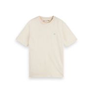 Picture of SCOTCH&SODA MEN'S SEASONAL CORE - REGULAR FIT LOGO T-SHIRT IN WHITE 1