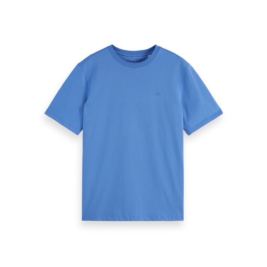 Picture of SCOTCH&SODA MEN'S SEASONAL CORE - REGULAR FIT LOGO T-SHIRT IN BLUE