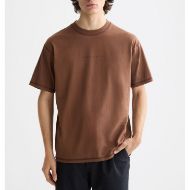 Picture of SCOTCH&SODA MEN'S SEASONAL CORE - RELAXED FIT LOGO T-SHIRT IN MEDIUM BROWN 4